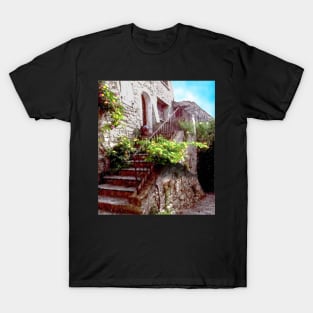 Provence,staircase with flowers. T-Shirt